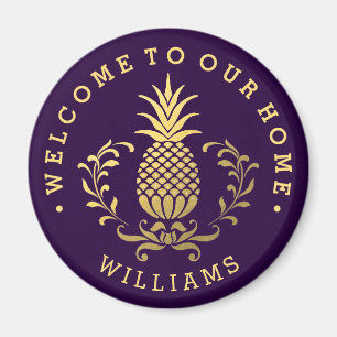 Gouden Ananas   Elegant Onthaal Magneet