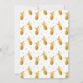 Gouden Ananas en Stippen Bruiloft uitnodigingen (Achterkant)