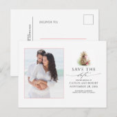 Gouden ananas foto Opslaan van de datum Aankondigingskaart (Voorkant / Achterkant)