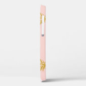 Gouden ananas, Gestreepte Zomerachtergrond. Case-Mate iPhone Case (Achterkant / Links)