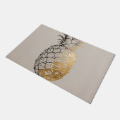Gouden Ananas Lijnkunst Deurmat (Schuin)