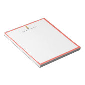 Gouden Ananas Logo Koraal Frame Notitieblok (Schuin)