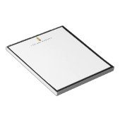 Gouden Ananas Logo Zwarte Frame Notitieblok (Schuin)
