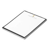 Gouden Ananas Logo Zwarte Frame Notitieblok (Linkerzijde)