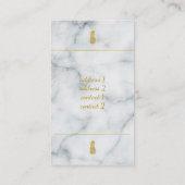 Gouden ananas op wit marmer visitekaartje (Achterkant)