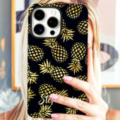 Gouden Ananas Patroon Aangepaste Naam Case-Mate iPhone Case