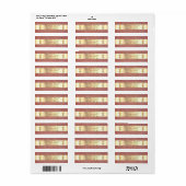 Gouden Ananas Rode Marmeren Steen Adreslabel Etiket (Full Sheet)