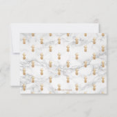 Gouden Ananas RSVP|Marmer Aankondiging (Achterkant)