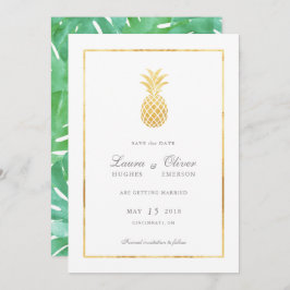 Gouden Ananas Save the Date Kaarten