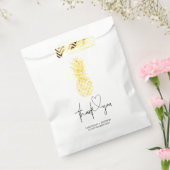 Gouden ananas strand bruiloft dank u gunst bedankzakje (Gezegeld)