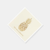 Gouden Ananas Tropisch Servet (Hoek)