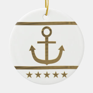 gouden anker geluk symbool keramisch ornament