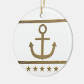 gouden anker geluk symbool keramisch ornament (Links)