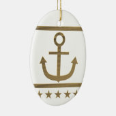 gouden anker geluk symbool keramisch ornament (Rechts)