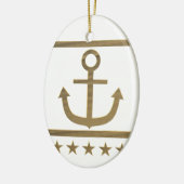 gouden anker geluk symbool keramisch ornament (Links)