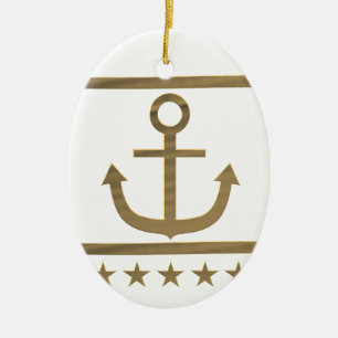 gouden anker geluk symbool keramisch ornament
