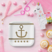 gouden anker geluk symbool melamine bord (Feest)