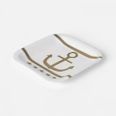 gouden anker geluk symbool melamine bord (Gebogen)