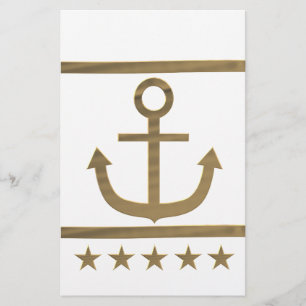 gouden anker gelukssymbool briefpapier