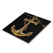 Gouden Anker Keramische Tegel Tegeltje (Zijkant)