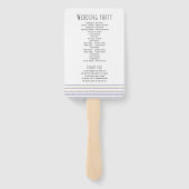 Gouden anker, marine strepen nautische bruiloft pr handwaaier (Achterkant)