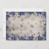 Gouden Anker Nautische Bruiloft Dank u Foto Bedankkaart (Achterkant)