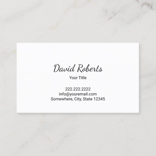  gouden anker nautische marine blauw visitekaartje (Achterkant)