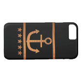 gouden anker op zwarte achtergrond Case-Mate iPhone case (Achterkant (Horizontaal))