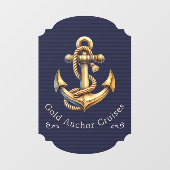 Gouden Anker Ruitersticker Raamsticker (Vel)