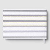 Gouden anker strepen nautische bruiloft gastenboek (Achterkant)