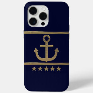 Gouden anker, symbolen van de liefde . iPhone 15 pro max hoesje