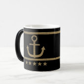 Gouden anker, symbolen van de liefde . magische mok (Voorkant links)