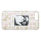 Gouden ankerpatroon | Uw foto & naam Case-Mate iPhone Case (Achterkant (Horizontaal))