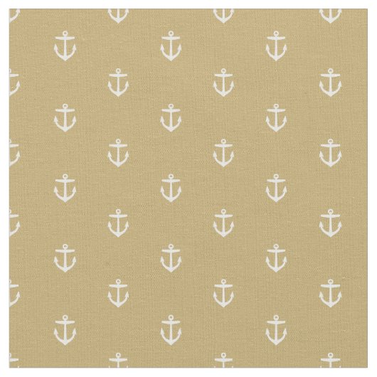 Gouden ankerprint stof (Close Up)