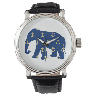 Gouden Ankers Olifant Horloge