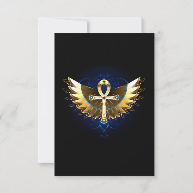 Gouden Ankh met vleugels (Voorkant)