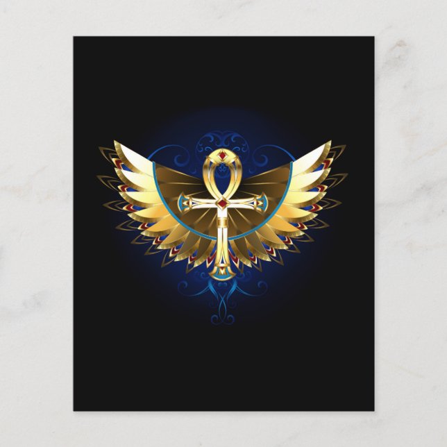 Gouden Ankh met vleugels (Voorkant)