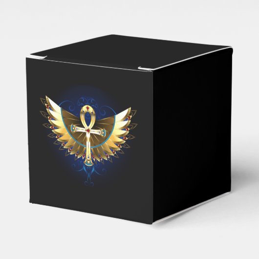 Gouden Ankh met Vleugels Bedankdoosjes (Voorkant Zijde)