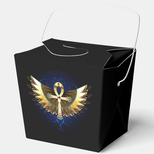 Gouden Ankh met vleugels Bedankdoosjes (Voorkant)