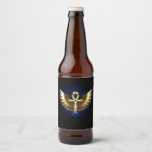 Gouden Ankh met vleugels Bier Etiket (Voorkant)