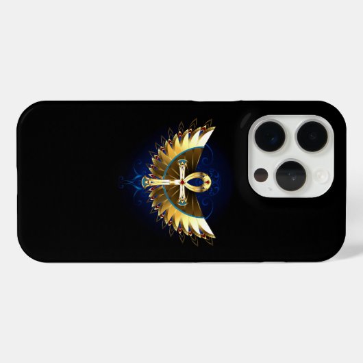 Gouden Ankh met vleugels Case-Mate iPhone Case (Achterkant (horizontaal))