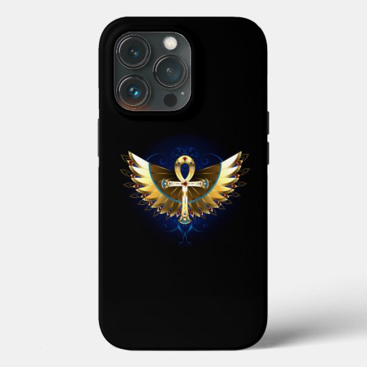 Gouden Ankh met Vleugels Case-Mate iPhone Case (Achterkant)