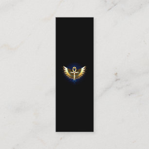 Gouden Ankh met vleugels Contactkaartje