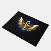 Gouden Ankh met vleugels Deurmat (Schuin)