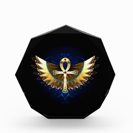 Gouden Ankh met Vleugels Fotoblokken (Voorkant)