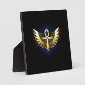 Gouden Ankh met Vleugels Fotoplaat (Voorkant)