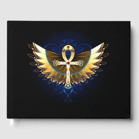 Gouden Ankh met Vleugels Gastenboek (Voorkant)