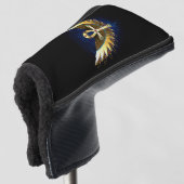 Gouden Ankh met vleugels Golfheadcover (3/4 voorkant)