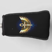 Gouden Ankh met vleugels Golfheadcover (Voorkant)