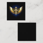 Gouden Ankh met vleugels Informatiekaartje (Voorkant / Achterkant)